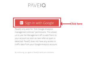 Signin with google PaveIQ