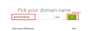select domain name in godaddy